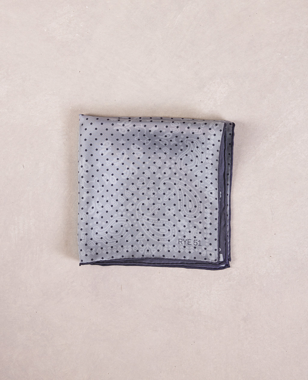 The Silk Pocket Square - Double Face - 100% Silk Pocket Square - Navy Bandana / Micro Dot